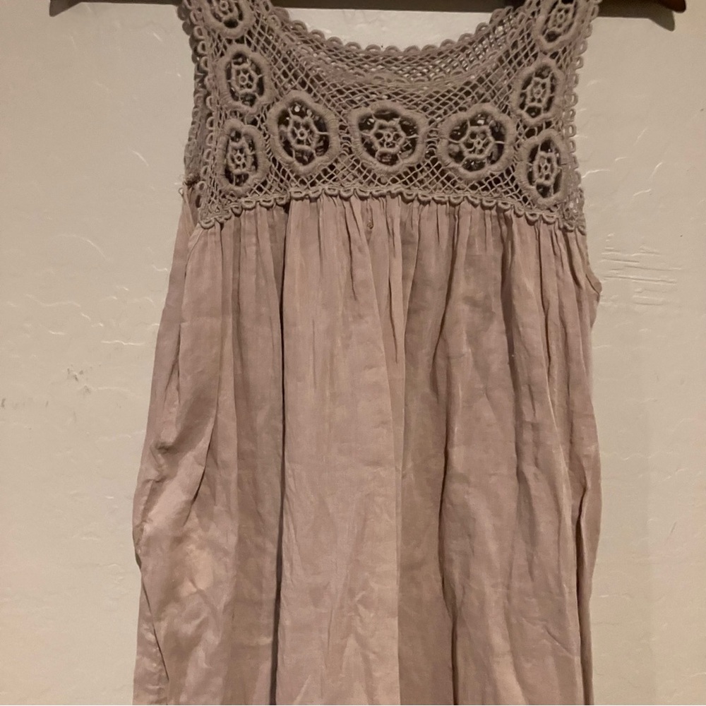 ONLY Limitless Beige Brown Dress with Lace Detail Size Small - Picture 8 of 13